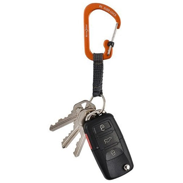 Brelok z karabińczykiem Nite Ize SlideLock Key Ring Aluminum - Orange