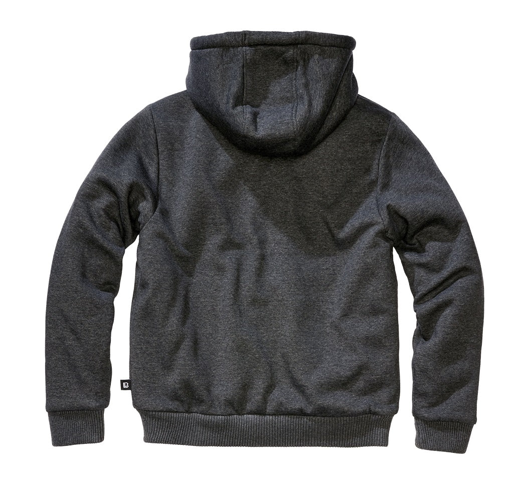 Bluza Brandit Sweatjacket Teddylining - Black Melange