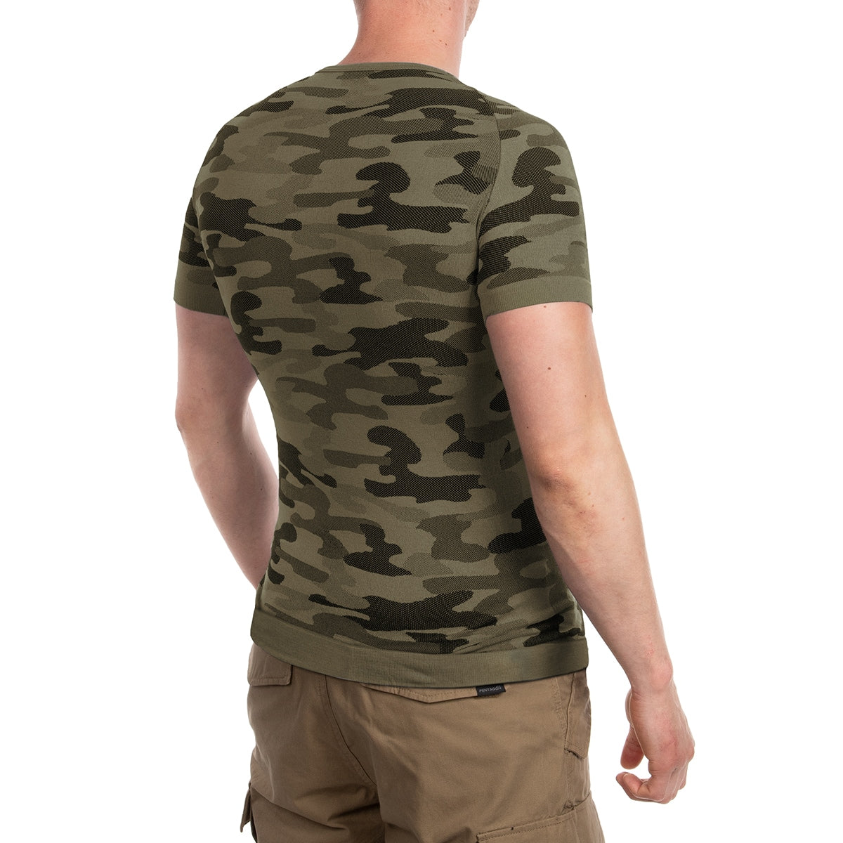 Koszulka termoaktywna z krótkim rękawem Sesto Senso Thermo Active - Camo Khaki