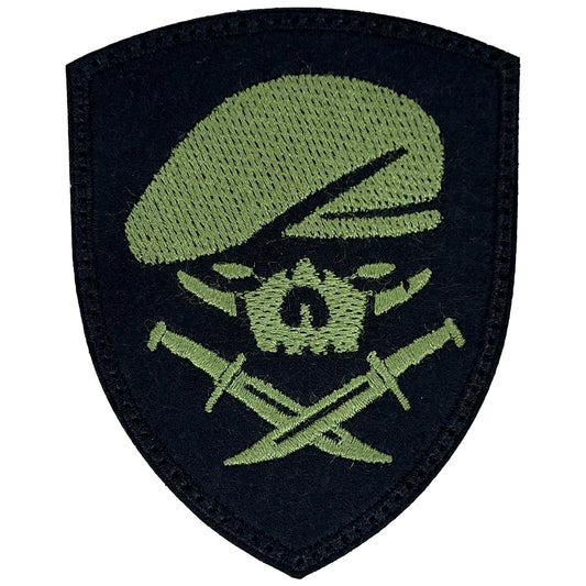Naszywka Beret Skull 65 x 80 mm - Green
