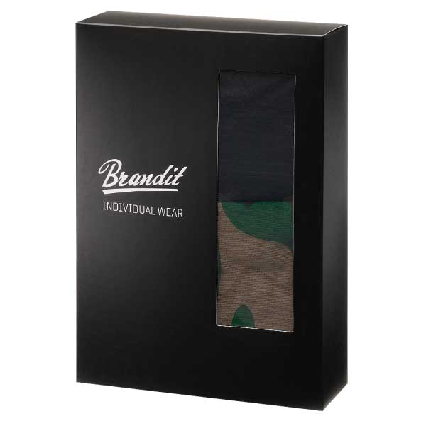 Bokserki Brandit Boxershorts Logo 2 pary - Black/Woodland