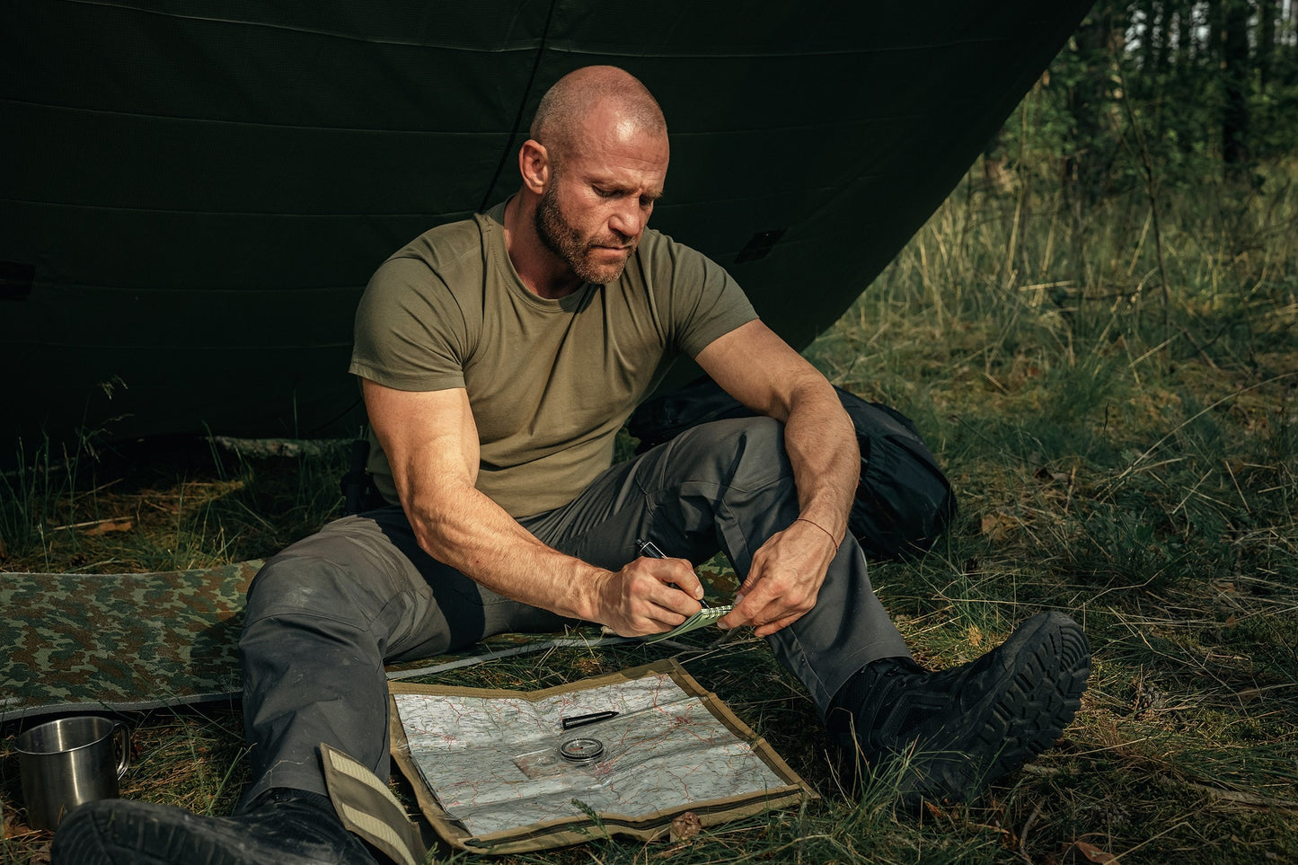 Płachta biwakowa Helikon Supertarp Small - Olive Green