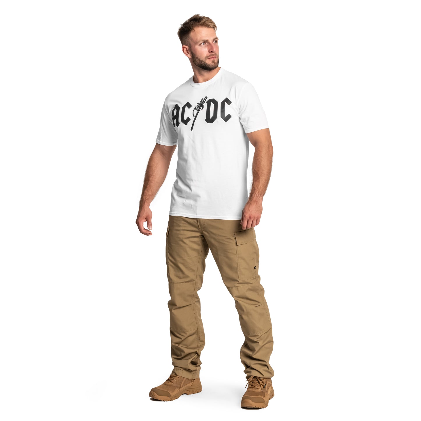 Koszulka T-shirt Kałdun AC Piorun DC - Biała
