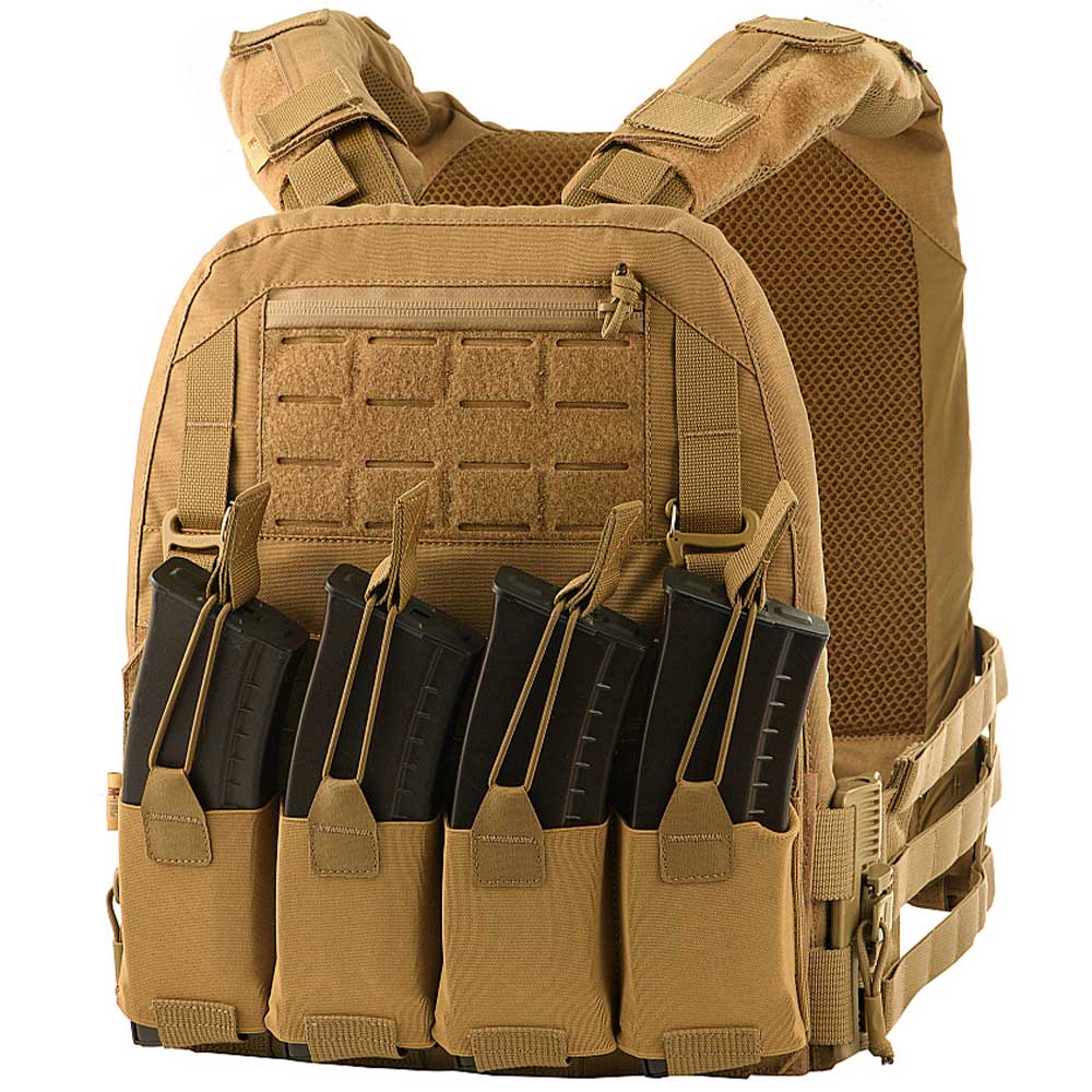 Kamizelka taktyczna typu Plate Carrier M-Tac Cuirass QRS Coyote - na płyty rozmiar L/XL