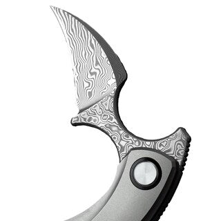 Nóż składany Bestech Knives Strelit - Damascus/Grey Titanium