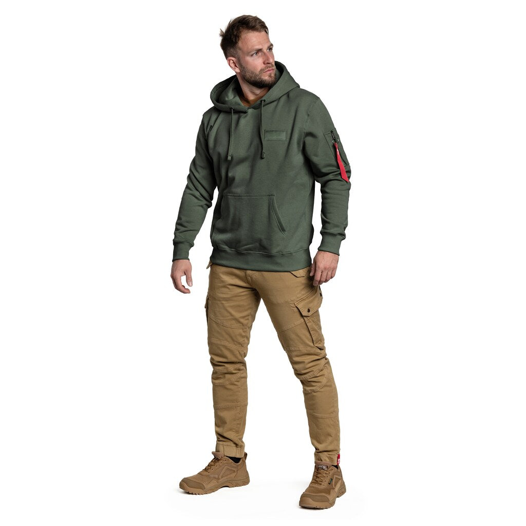 Bluza Alpha Industries Back Print Hoody - Dark Olive