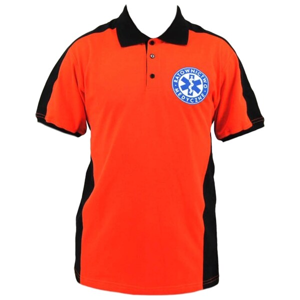 Koszulka polo "Ratownictwo Medyczne" - Czerwona fluorescencyjna