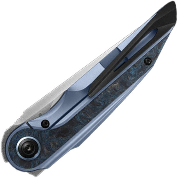 Nóż składany Bestech Knives Blind Fury - Satin/Blue Titanium Silver Carbon Fiber