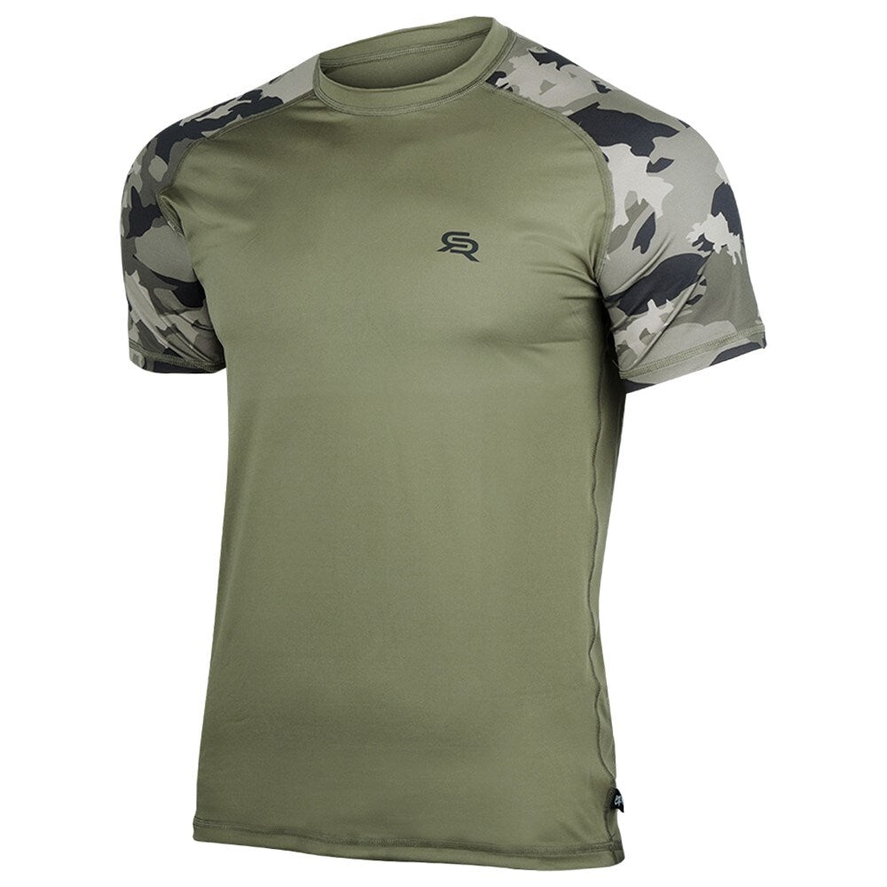 Koszulka termoaktywna Rough Radical Furious Army - Khaki/Moro