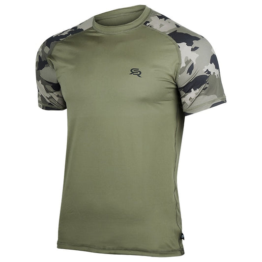 Koszulka termoaktywna Rough Radical Furious Army - Khaki/Moro
