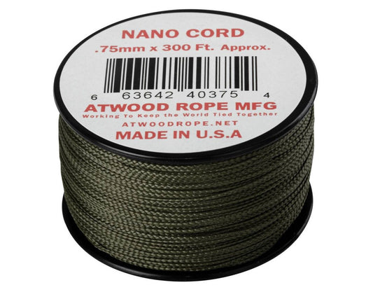 Linka Atwood Rope MFG Nano Cord 91 m - Olive Drab