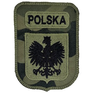 Naszywka Herb Polska 80 x 110 mm - Green