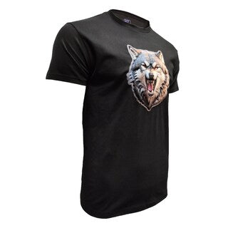 Koszulka T-Shirt Haasta Wilk 3D - Czarna