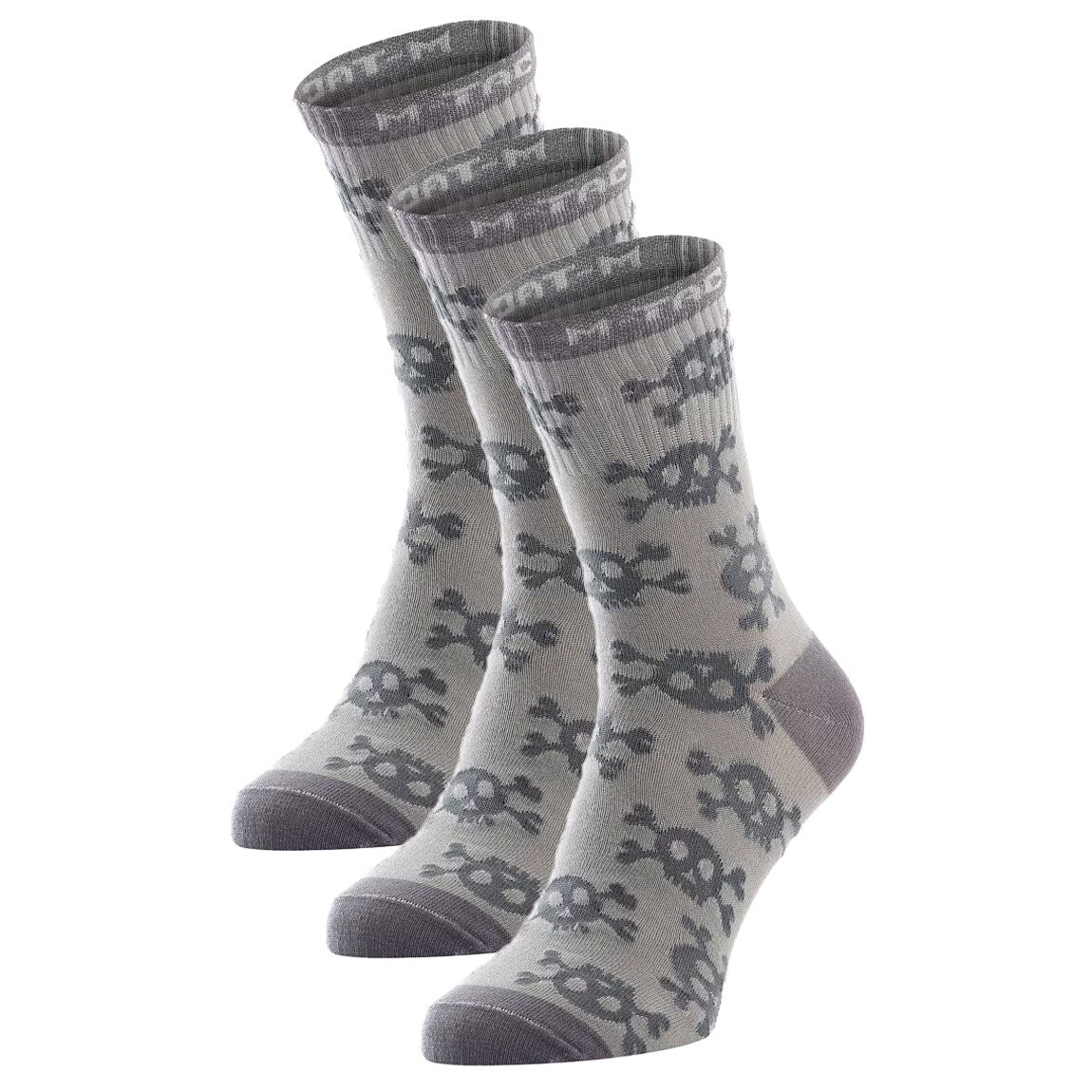 Skarpety M-Tac MK.3 Pirate Skull 3 pary - Light Grey