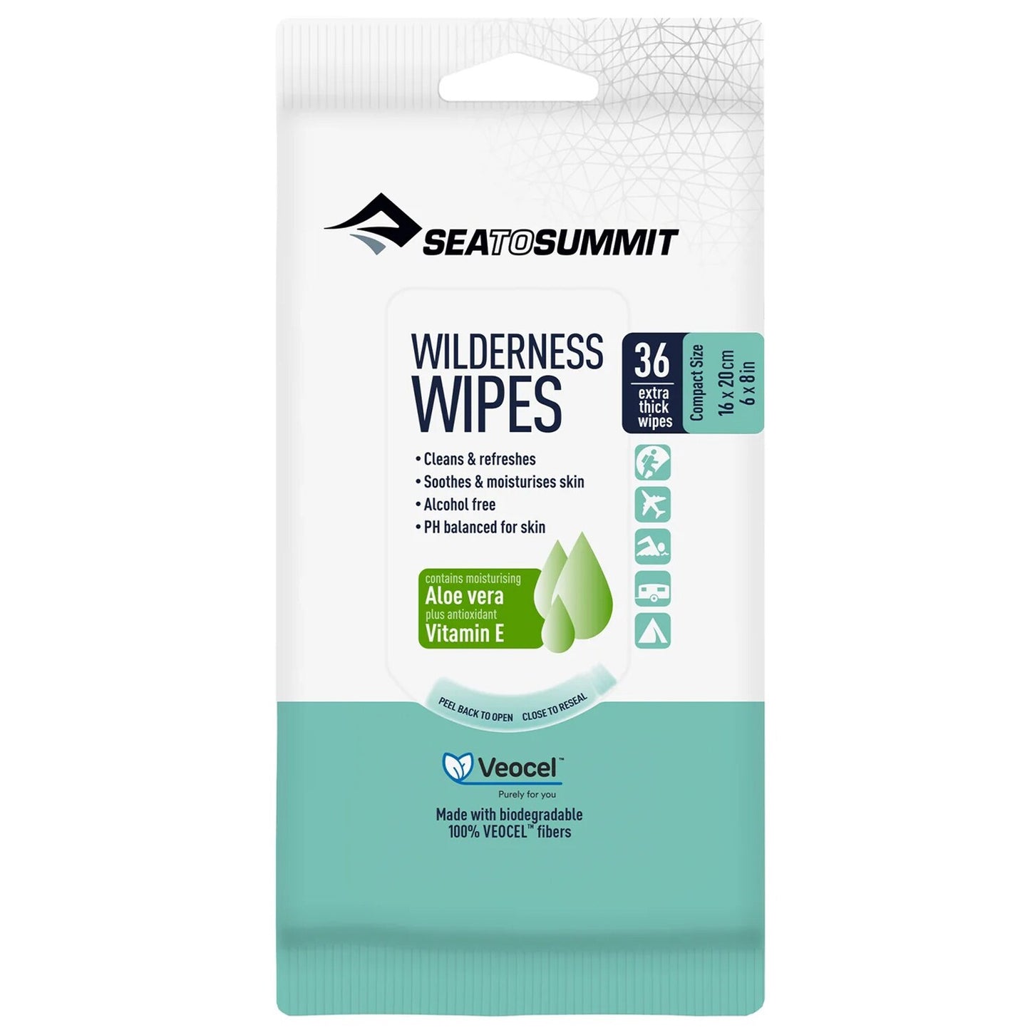 Chusteczki nawilżane Sea To Summit Wilderness Wipes Compact - 36 szt.