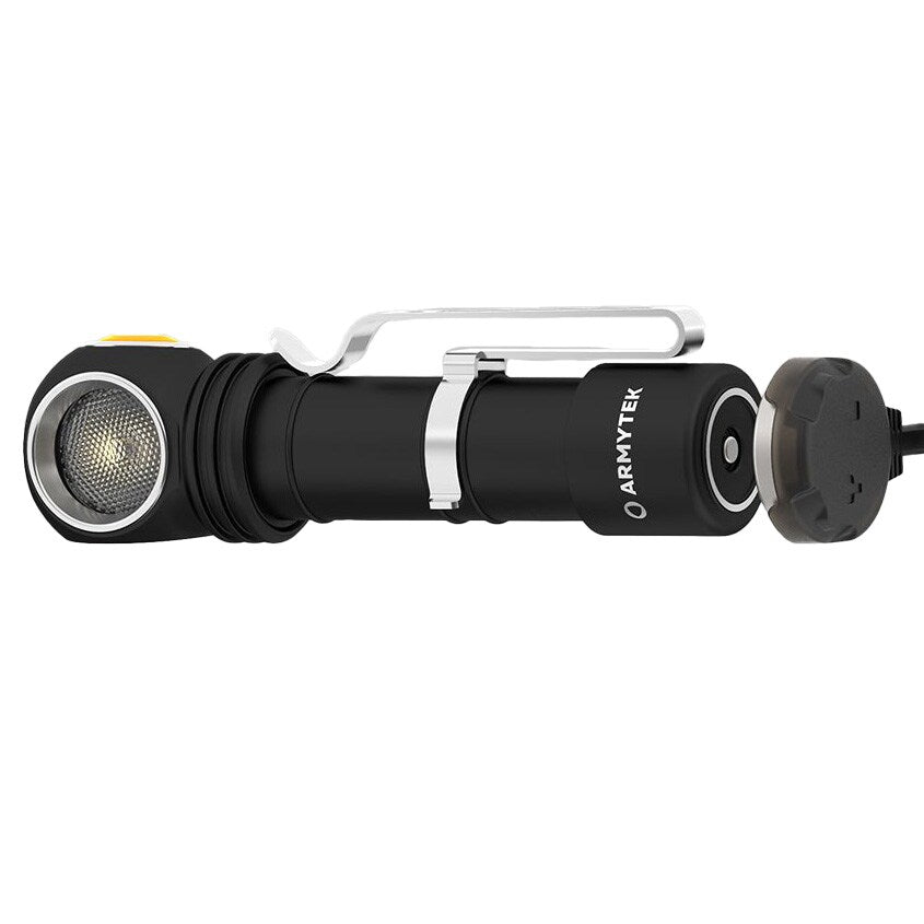 Latarka czołowa i kątowa Armytek Wizard C2 WG Magnet USB White - 1100 lumenów