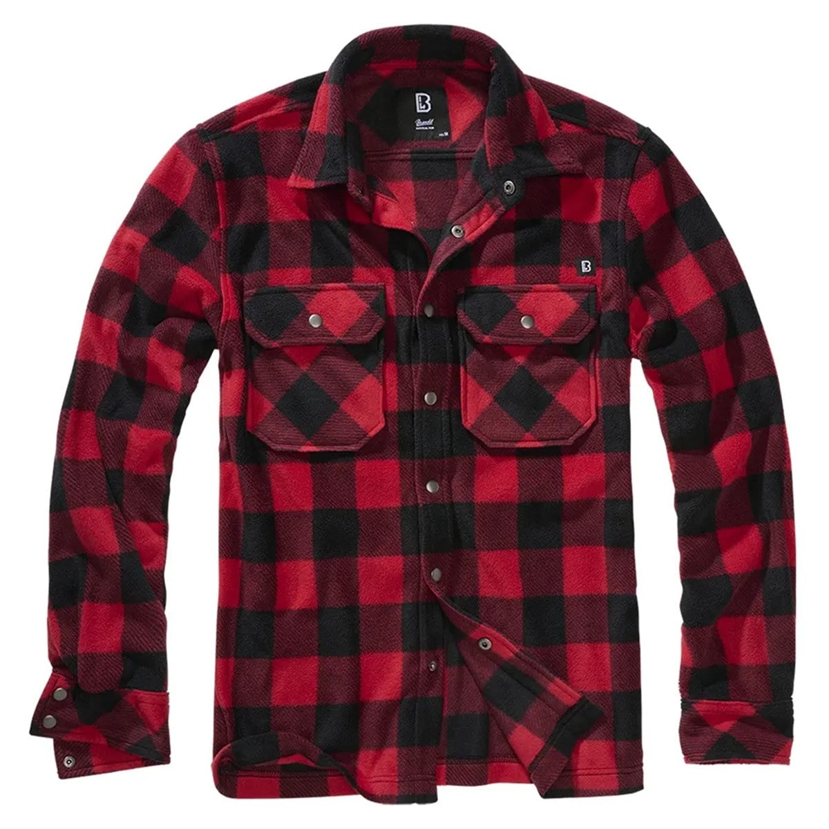 Koszula Brandit Jeff Fleece Long Sleeve - Red/Black