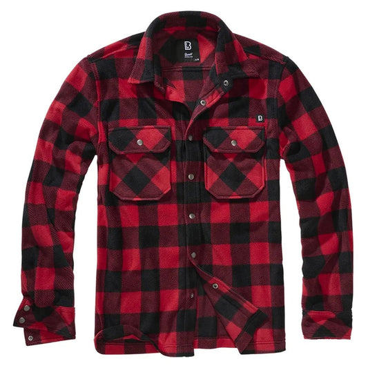 Koszula Brandit Jeff Fleece Long Sleeve - Red/Black