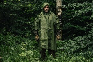 Ponczo Badger Outdoor Rain Poncho Ripstop - Olive