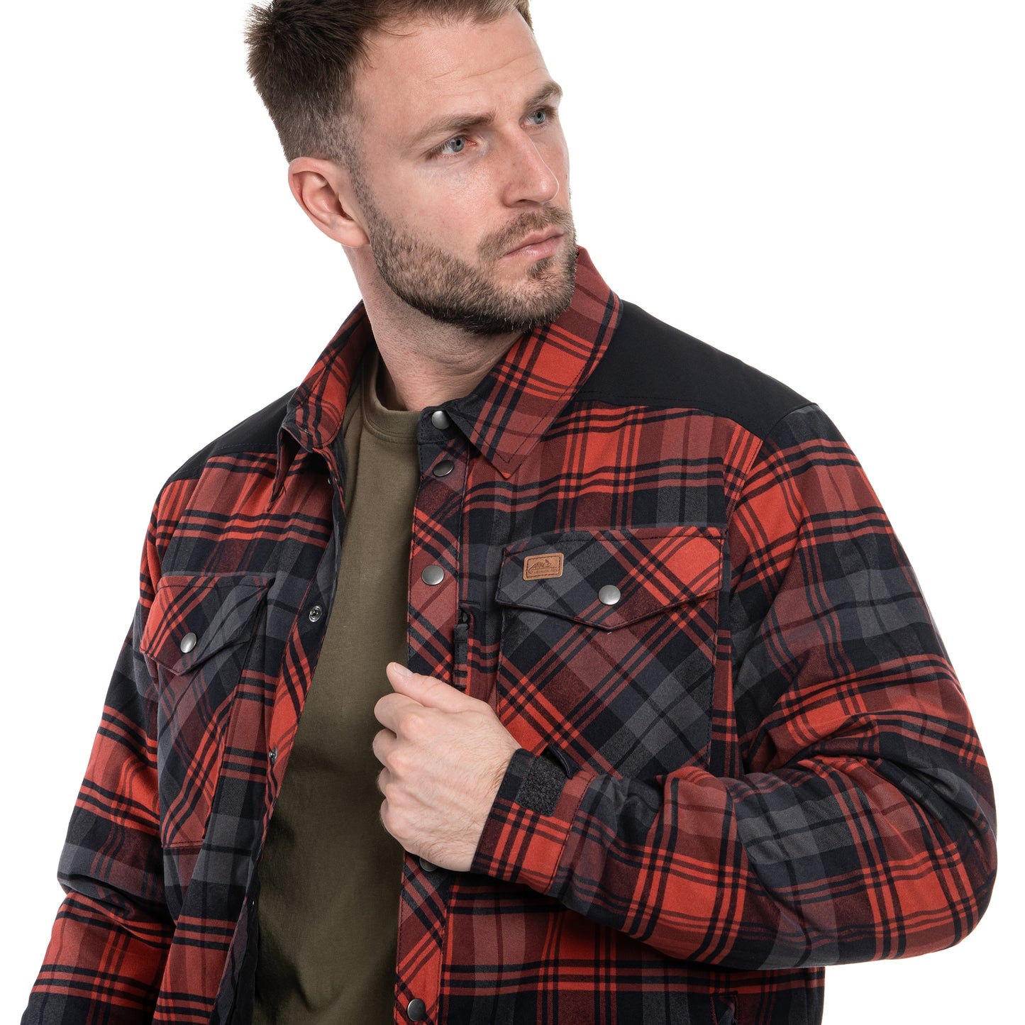 Koszula Helikon Winter Warden Long Sleeve - Slate Crimson Plaid