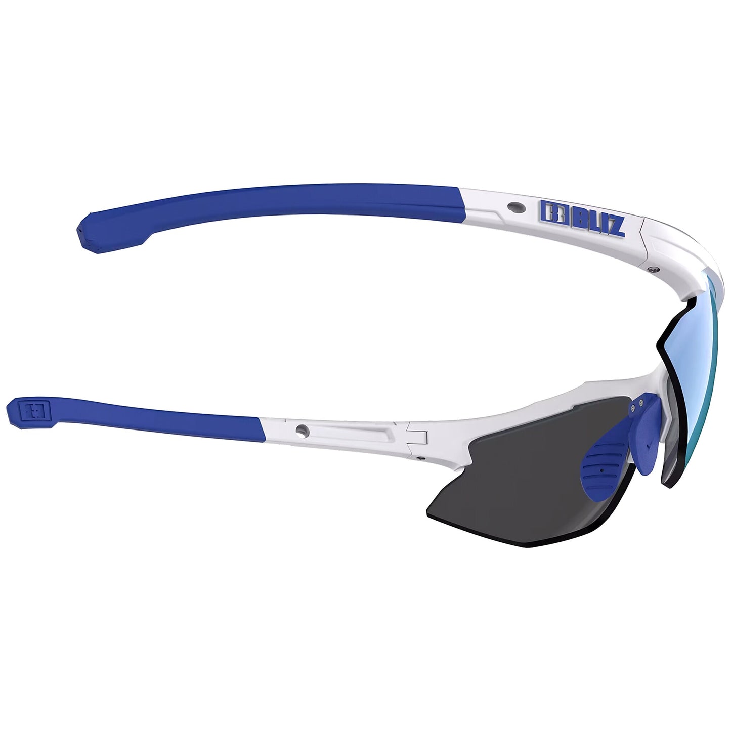 Okulary Bliz Hybrid - Shiny White/Smoke Blue/Orange, Clear