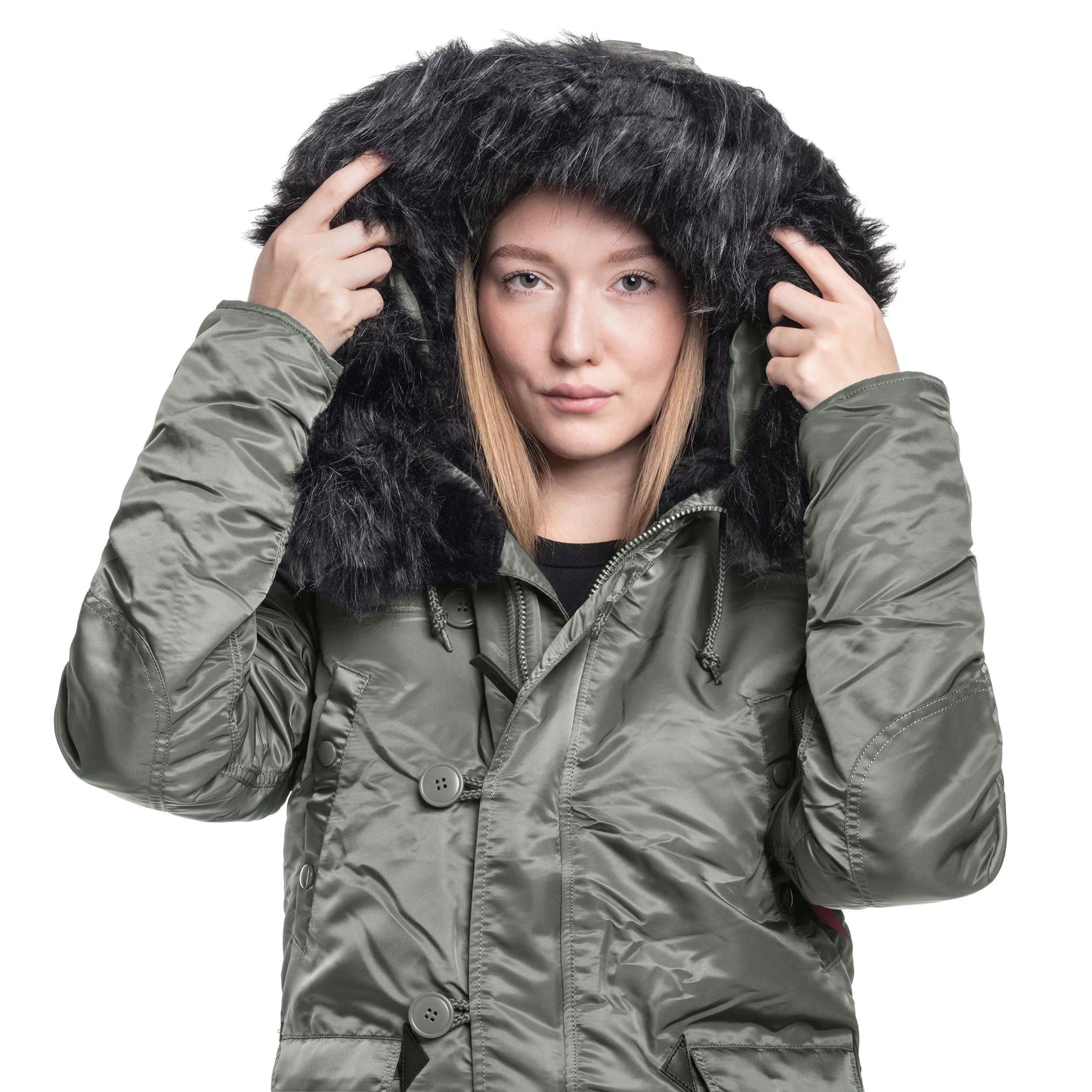 Kurtka damska Alpha Industries N3B VF 59 - Vintage Green/Black