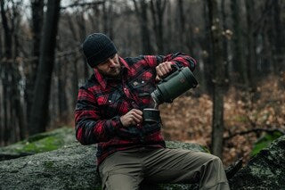 Koszula Helikon Winter Warden Long Sleeve - Slate Crimson Plaid