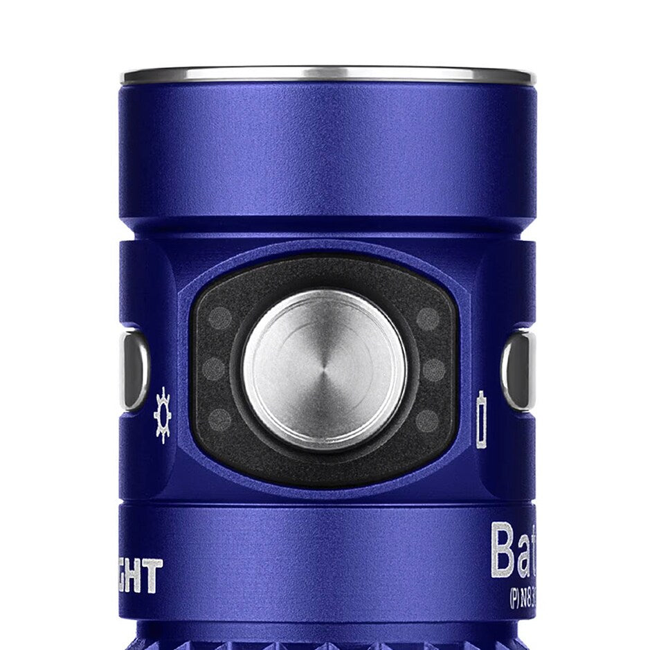 Latarka Olight Baton 4 Premium Edition Regal Blue z bezprzewodowym etui ładującym - 1300 lumenów