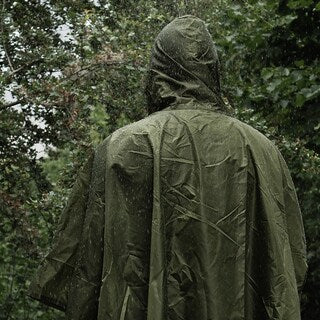 Ponczo Badger Outdoor Rain Poncho Ripstop - Olive
