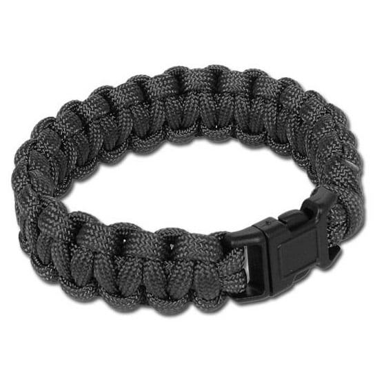 Bransoletka Paracord Mil-Tec klamra - Black