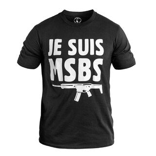 Koszulka T-shirt Kałdun Je Suis MSBS Grot - Czarna