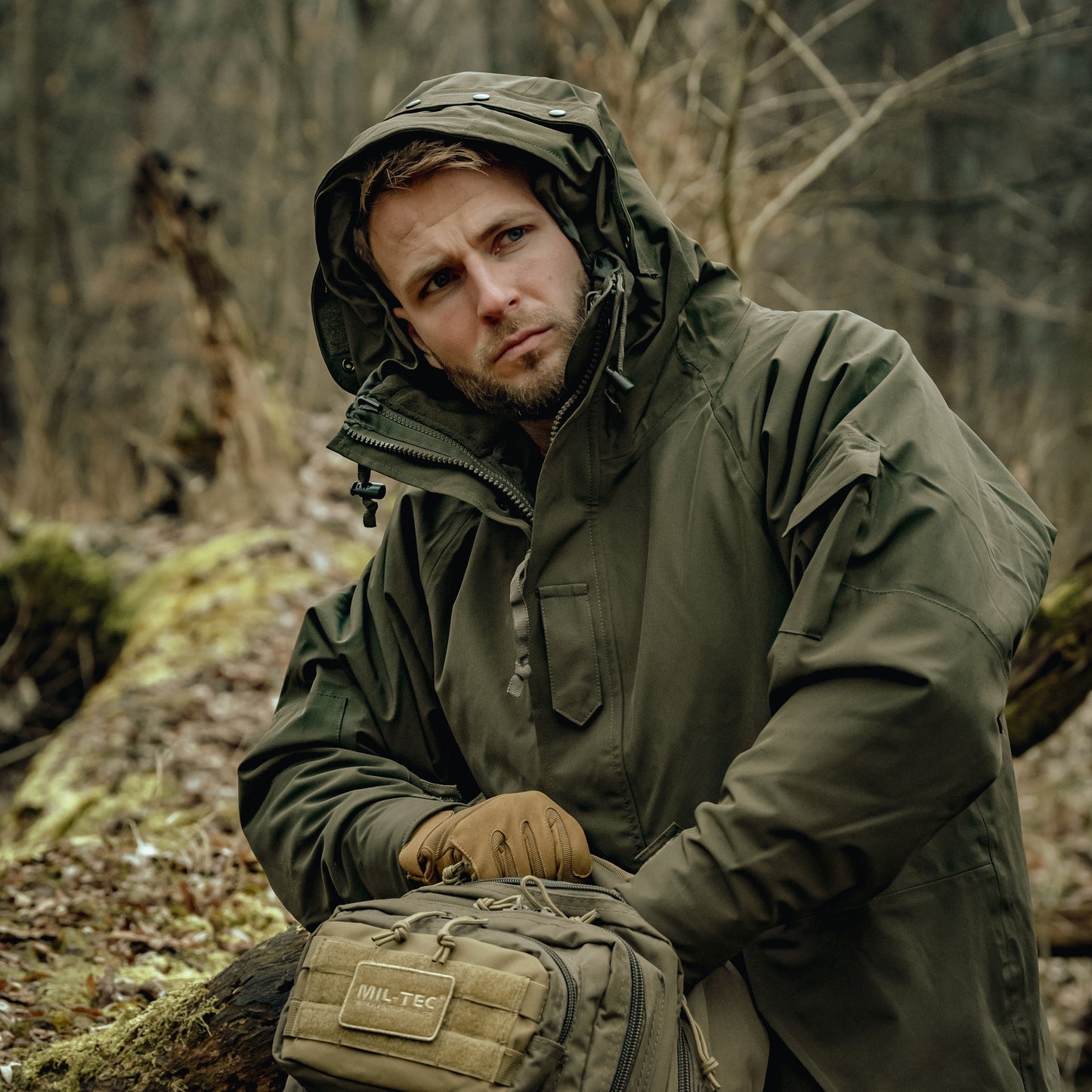 Kurtka Mil-Tec ECWCS Wet Weather z podpinką - Olive