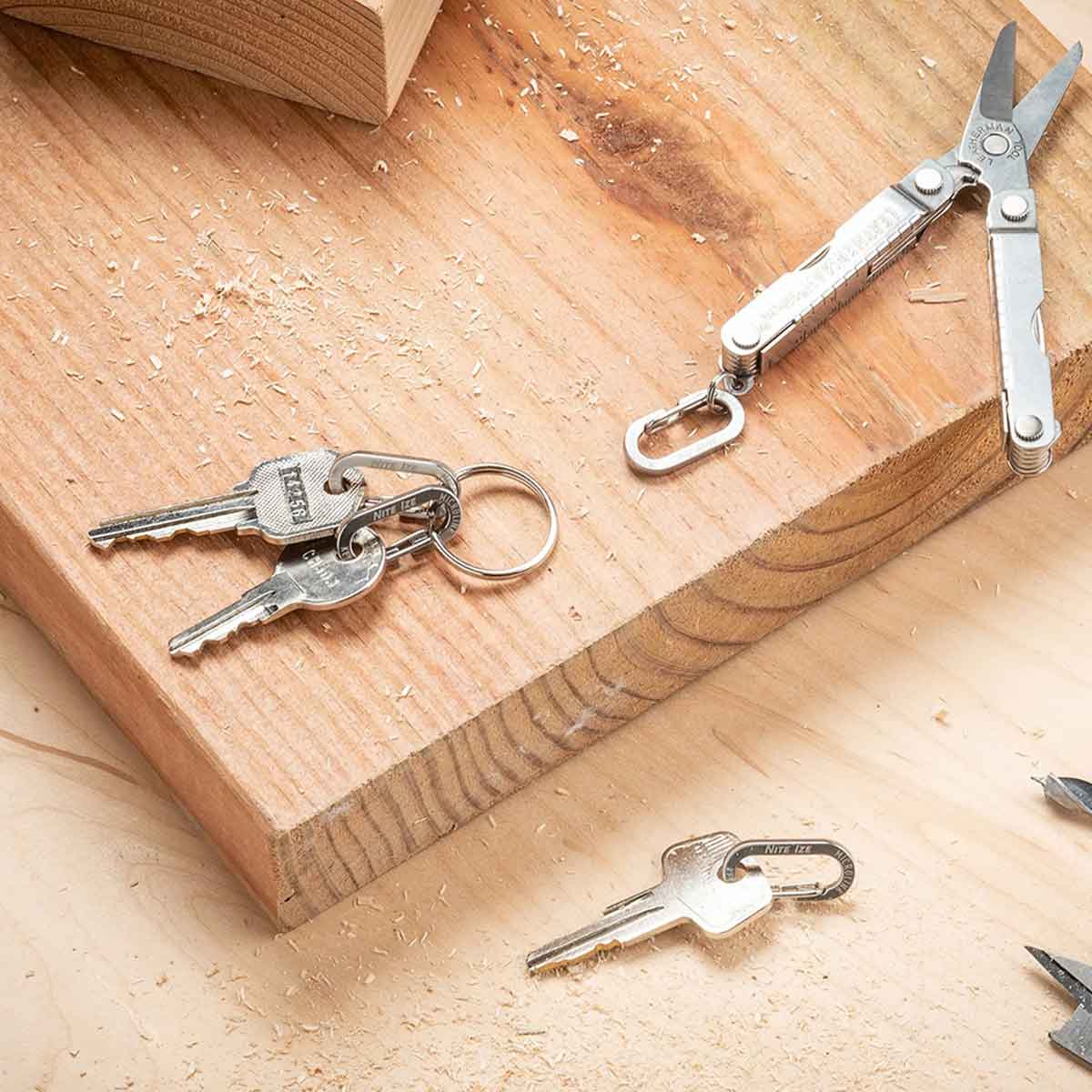 Karabińczyk Nite Ize MicroLink - 4 sztuki - Steel