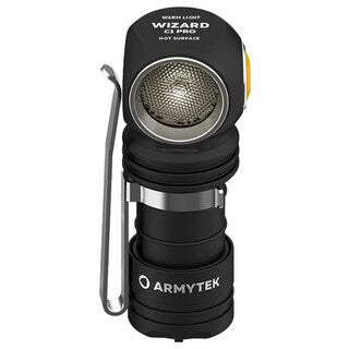 Latarka czołowa i kątowa Armytek Wizard C1 Pro Magnet USB Yellow PCB - 930 lumenów