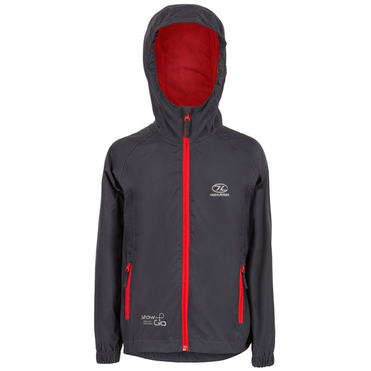 Kurtka dziecięca Highlander Outdoor Stow & Go Waterproof - Charcoal