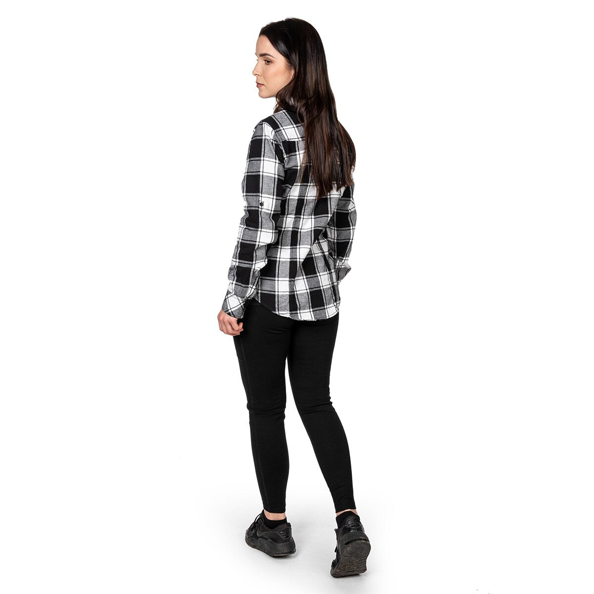 Koszula damska Brandit AMY flanelowa - White/Black