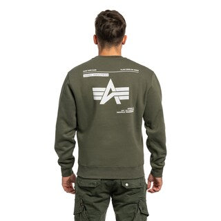 Bluza Alpha Industries Label Backprint - Dark Olive