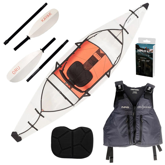 Kajak Oru Kayak Inlet - White + Kamizelka ratunkowa Oru Kayak PFD + akcesoria - zestaw