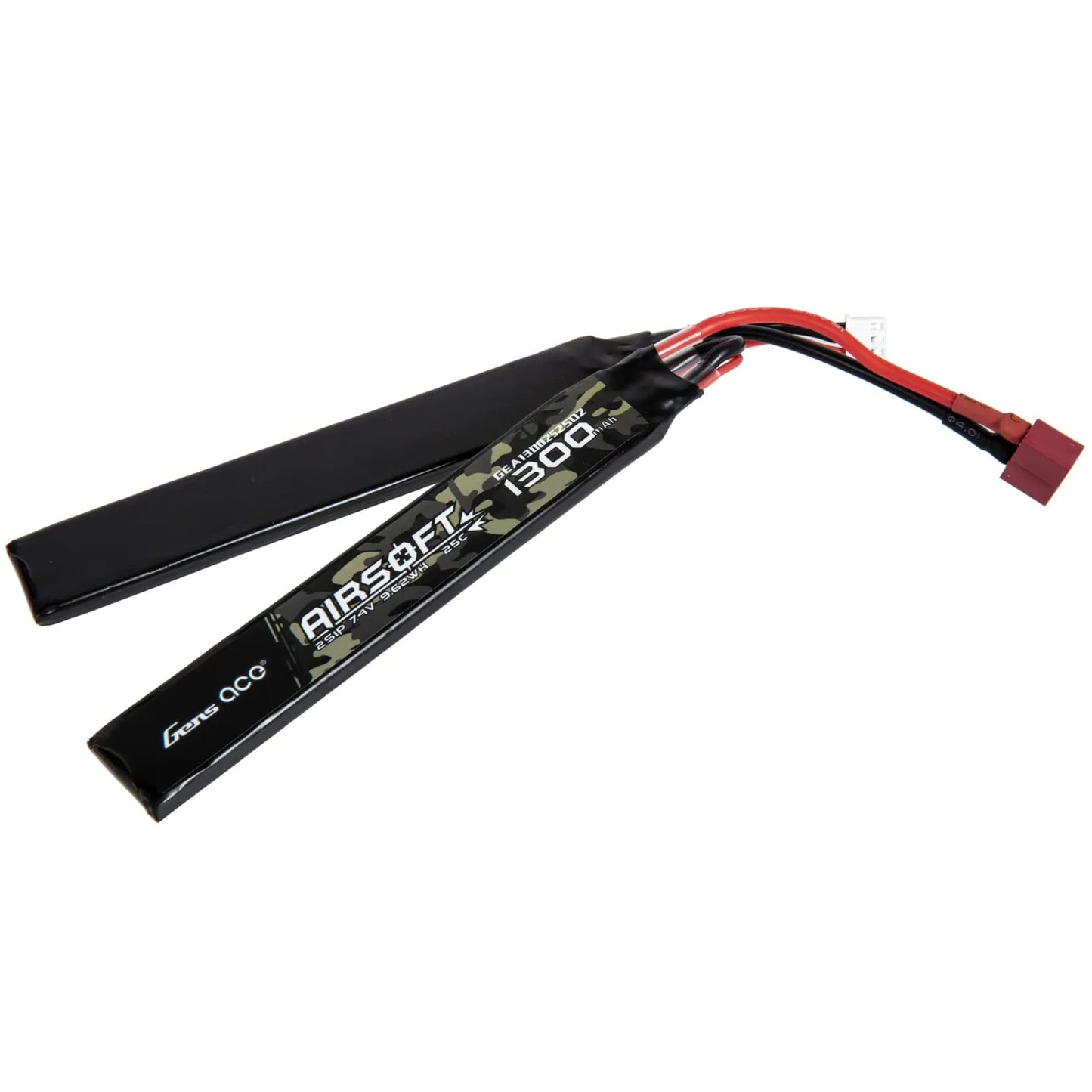 Akumulator ASG Gens Ace Li-Po 7,4 V 1300 mAh 25C 2S1P 2 modułowy - Deans/T-connect