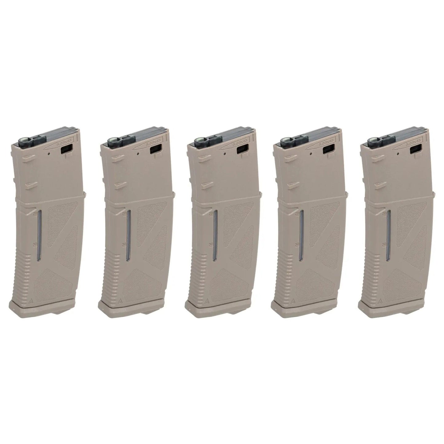 Zestaw 5 magazynków ASG Arcturus Mid-Cap EMM Variable-Cap do replik M4/M16 - Flat Dark Earth