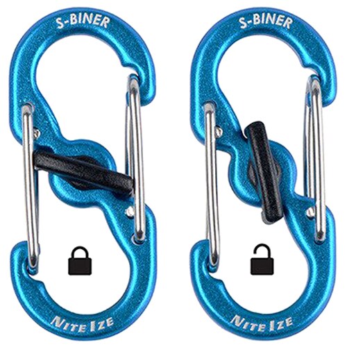 Karabińczyk Nite Ize S-Biner MicroLock Aluminum Blue - 2 szt.