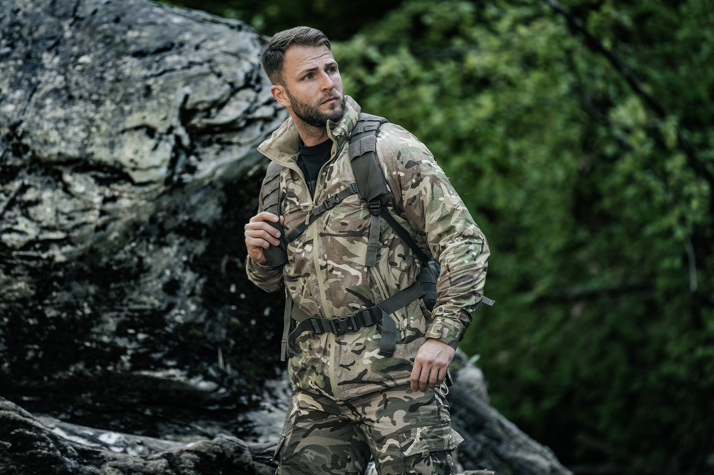Kurtka Highlander Outdoor Halo Full Zip - Arid MC Camo