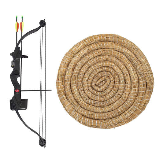 Łuk bloczkowy Crosman Elkhorn + mata łucznicza słomiana MF Trade 65 cm - zestaw
