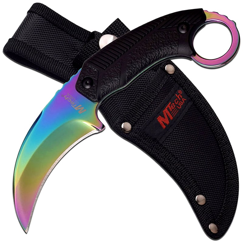 Nóż Master Cutlery M-Tech Karambit 8" Rainbow