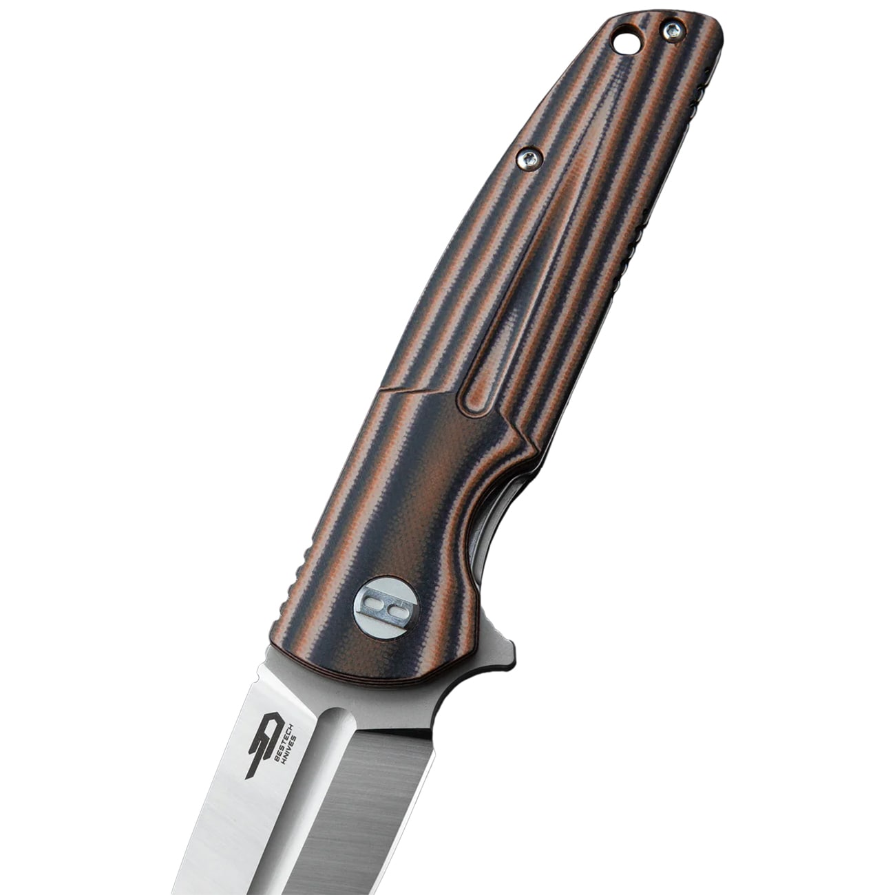 Nóż składany Bestech Knives Fin Satin - Black/Orange/Beige