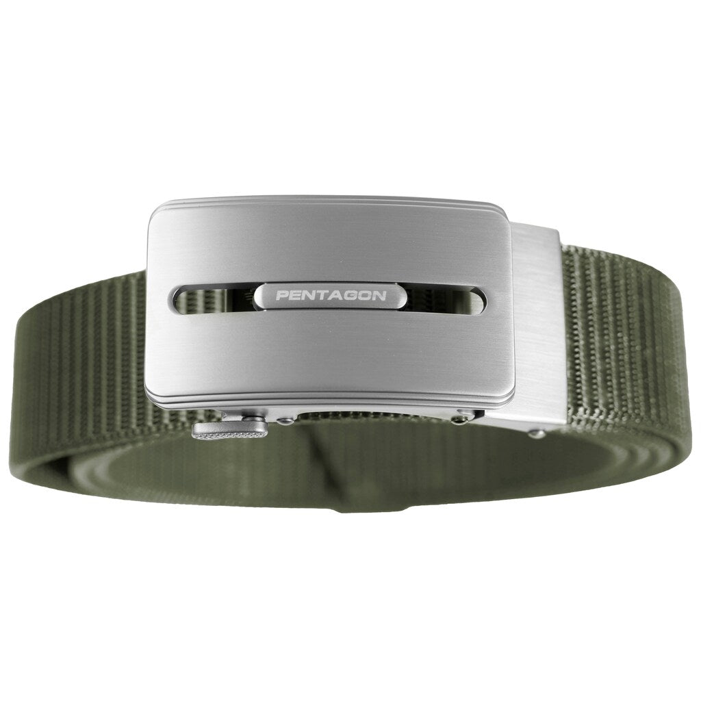 Pas Pentagon Regal Belt 35 mm - Steel/Olive Green