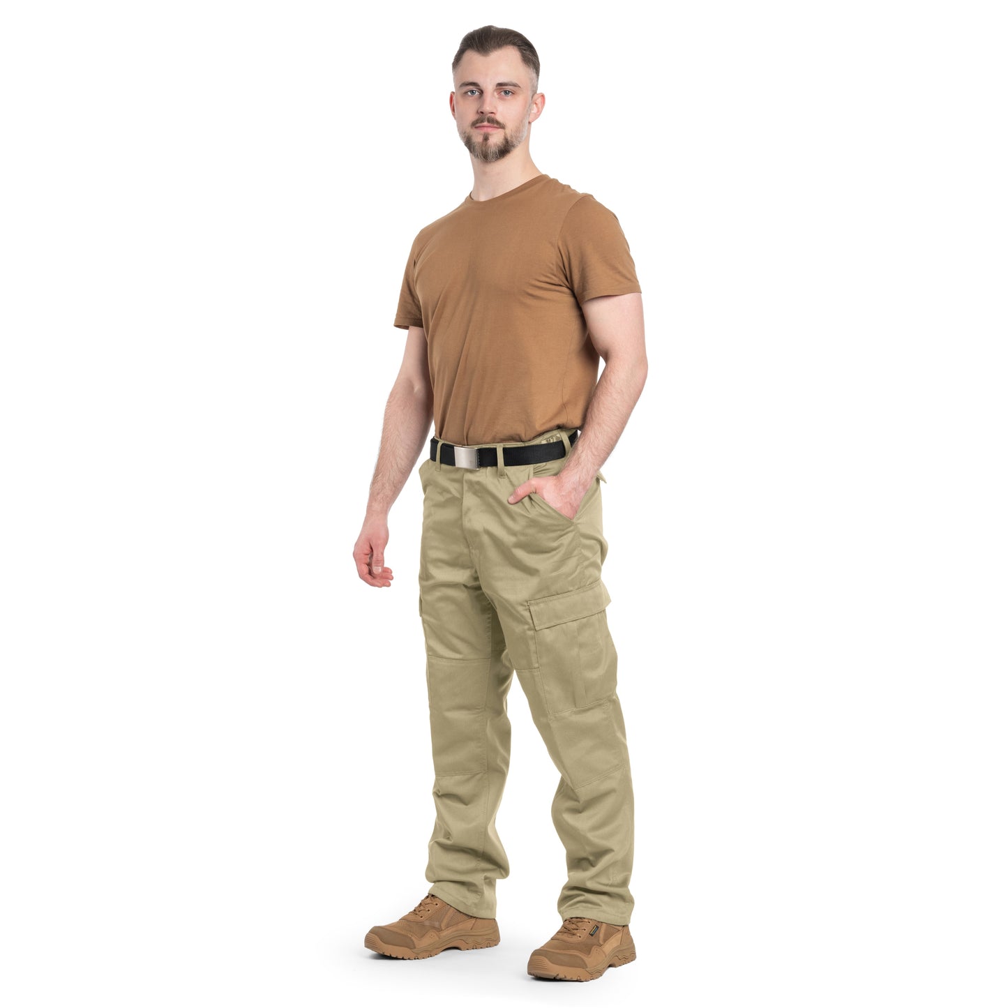 Spodnie wojskowe MFH wzmacniane US Combat BDU - Khaki