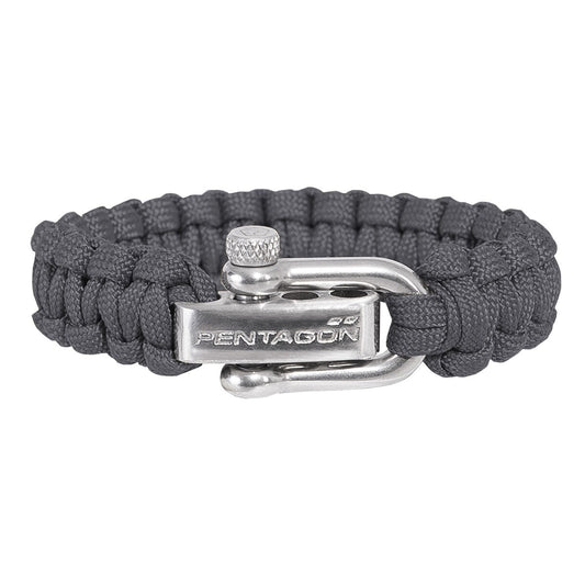 Bransoletka Paracord Pentagon 2.0 szekla - Wolf Grey