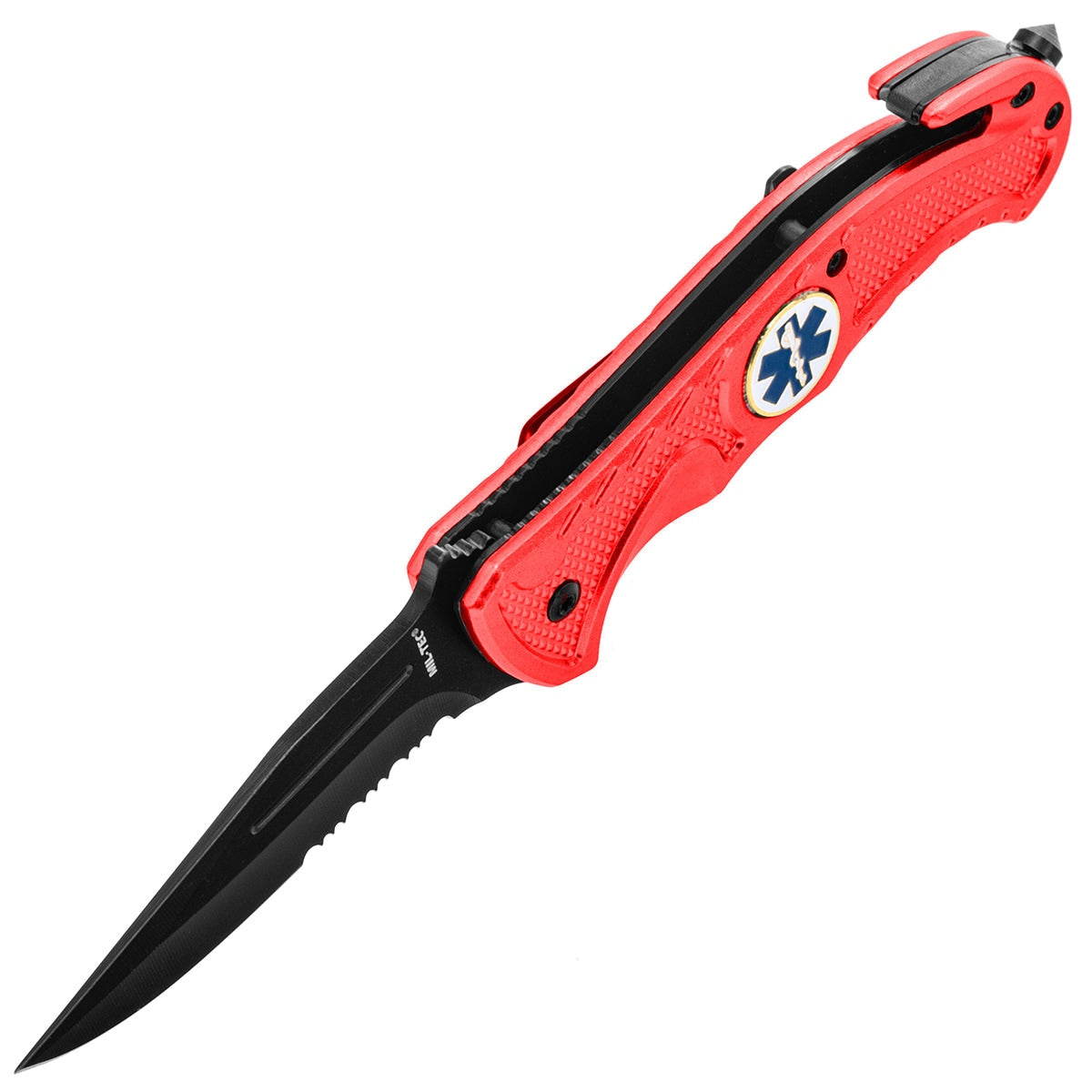 Nóż składany ratowniczy Mil-Tec Rescue Red