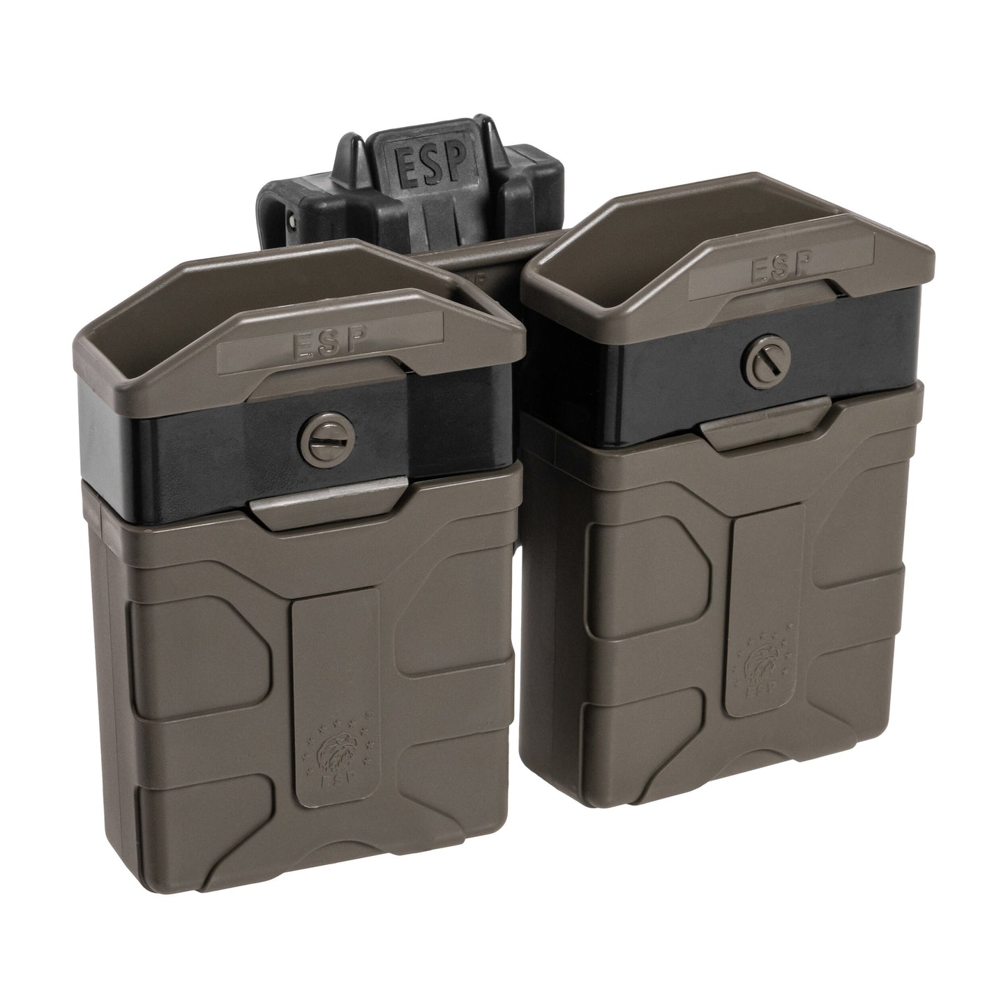 Podwójna ładownica obrotowa ESP z montażem UBC-08 na magazynki AR-15 - Olive Drab